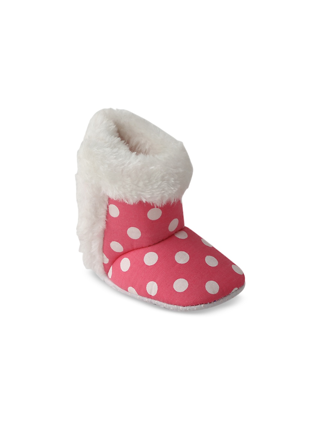 

CHiU Infants Printed Cotton Booties, Pink