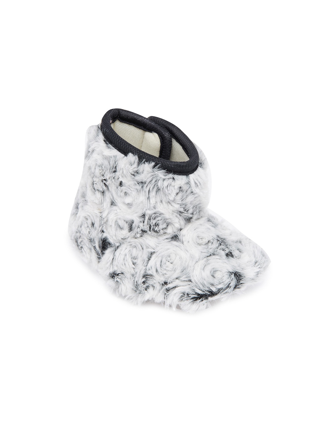 

CHiU Infant Rose Printed Booties, Grey