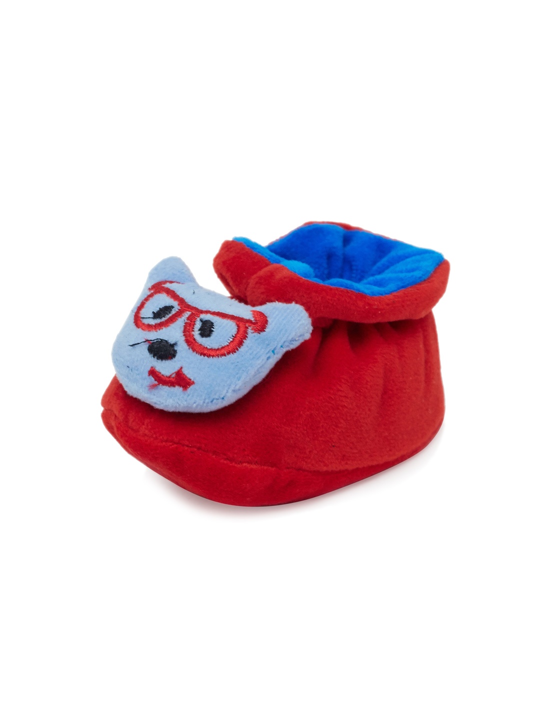 

CHiU Infants Self-Design Velvet Panda Booties, Red