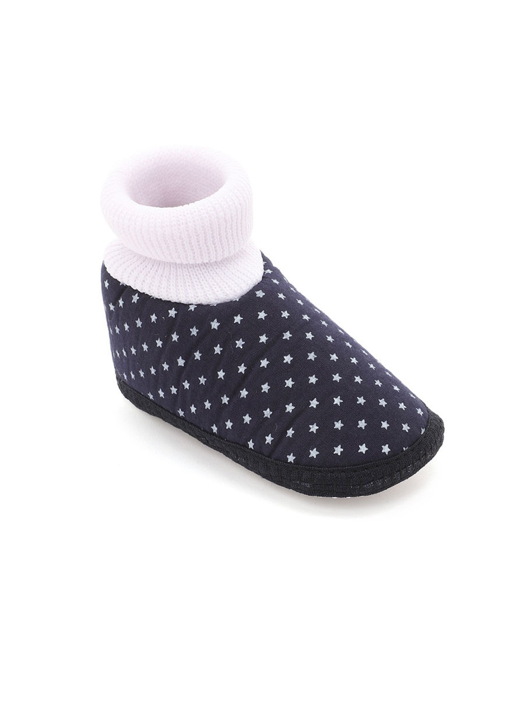 

CHiU Infants Star Cotton Booties, Navy blue