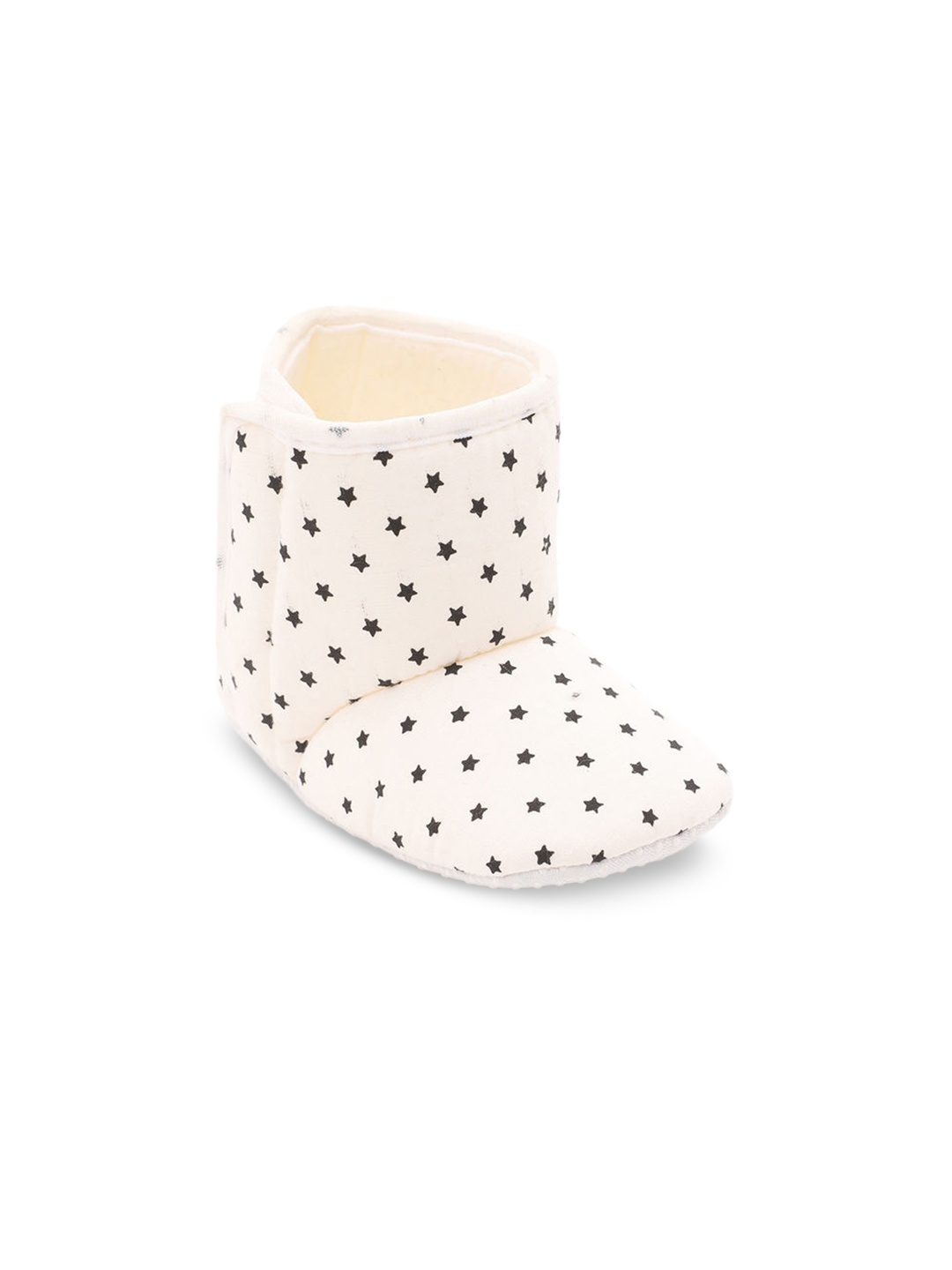 

CHiU Infants Mid Top Star Printed Booties, White