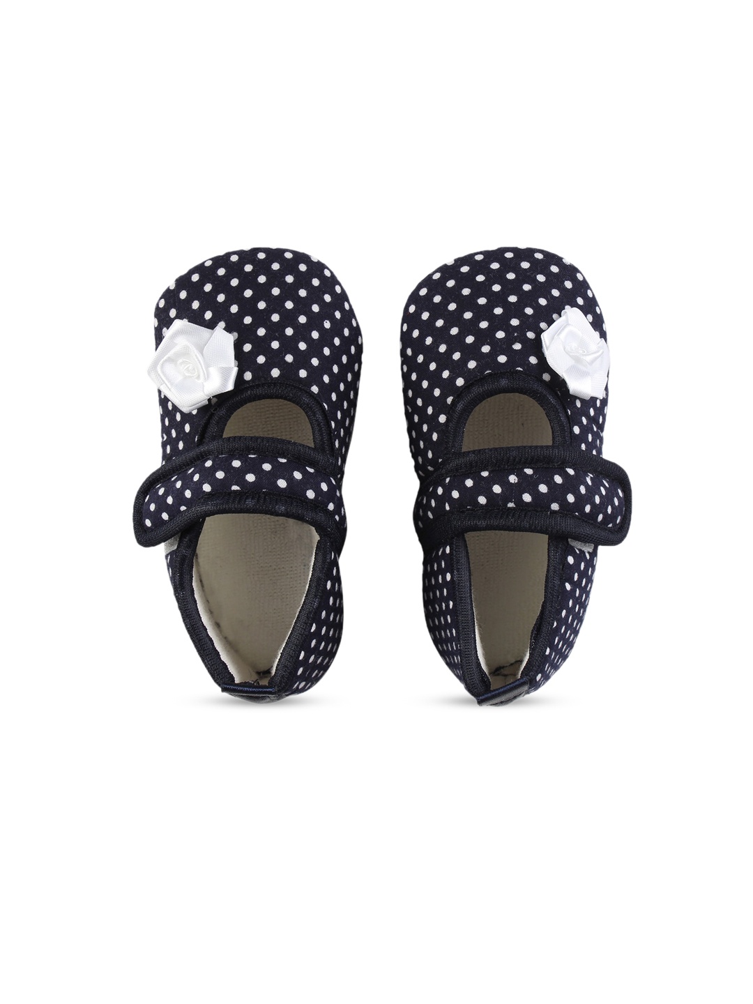 

CHiU Infants Polka Dots Booties, Navy blue