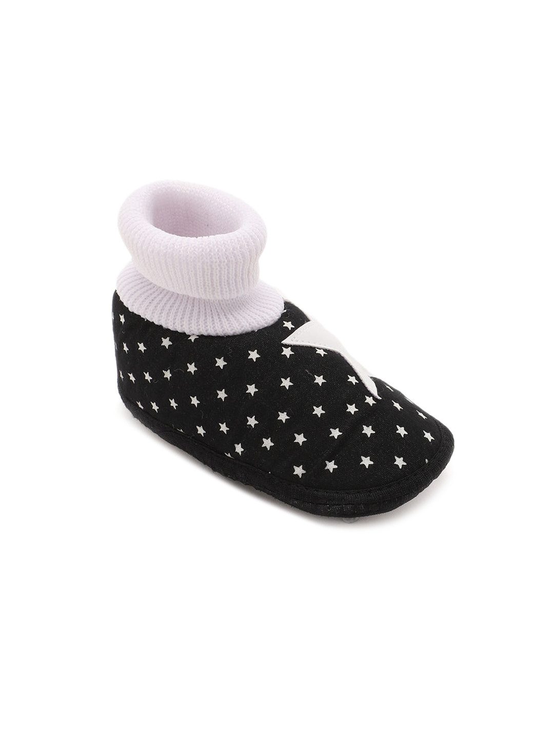 

CHiU Infants Self-Design Star Cotton Booties, Black