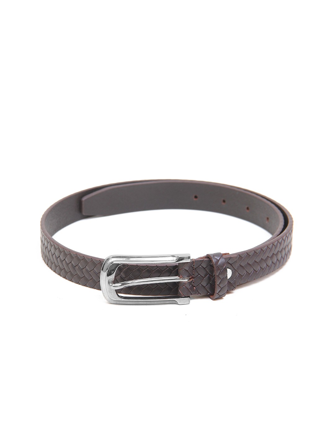 

Calvadoss Girls Textured Leather Belt, Brown