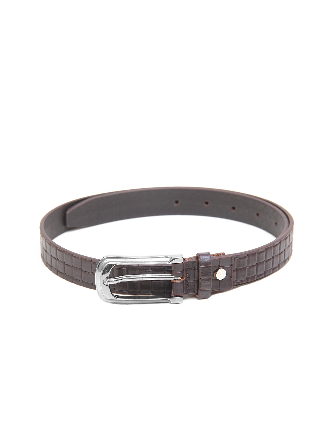 

Calvadoss Girls Textured Leather Belt, Brown