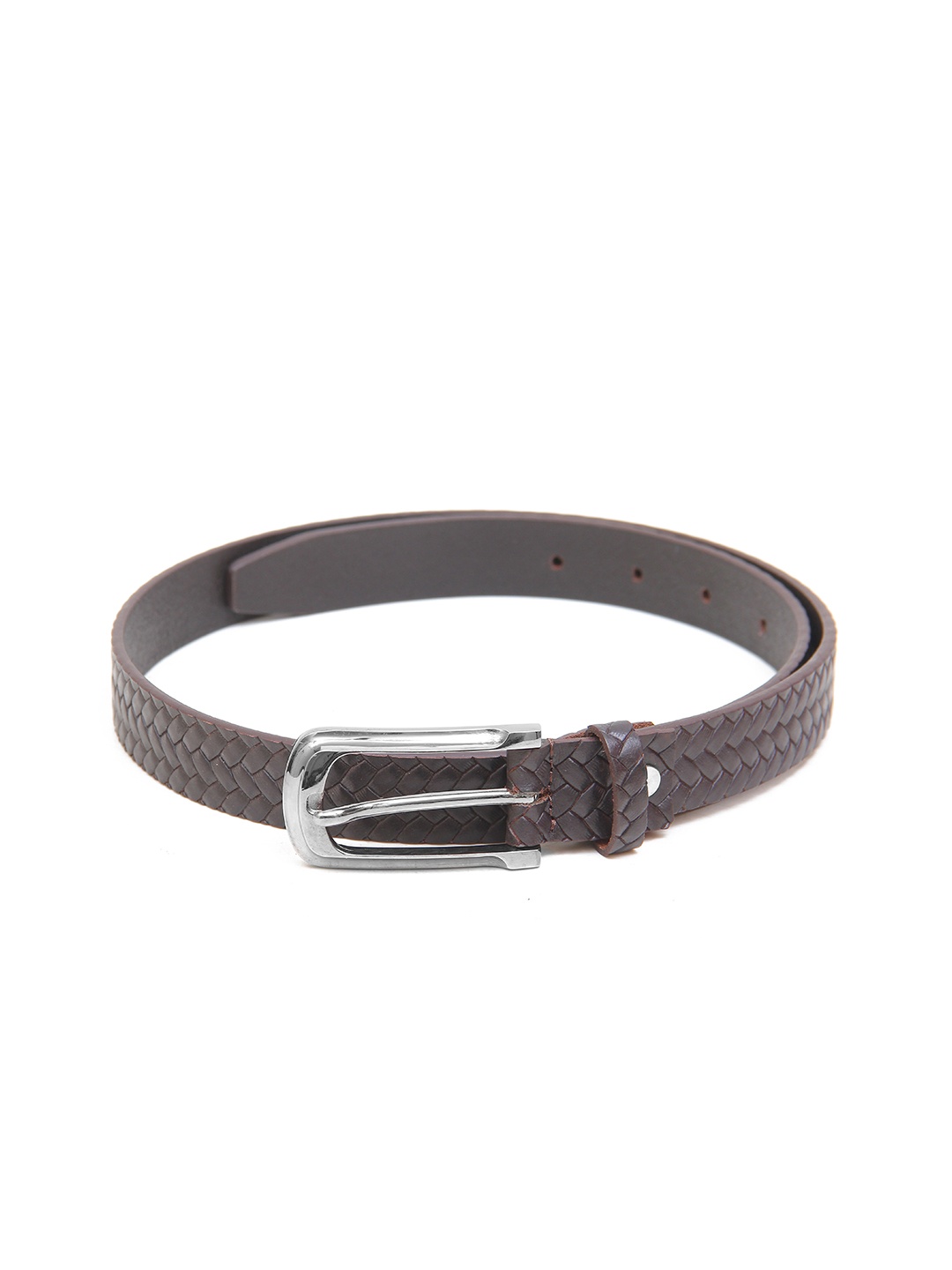 

Calvadoss Girls Textured Leather Belt, Brown
