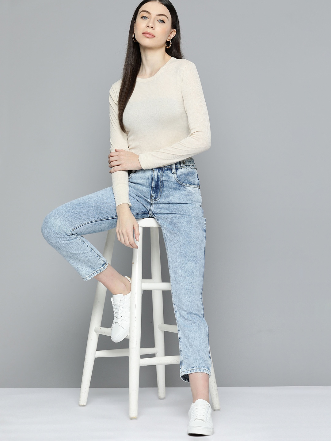 

Chemistry Acid Wash Pure Cotton Jeans, Blue