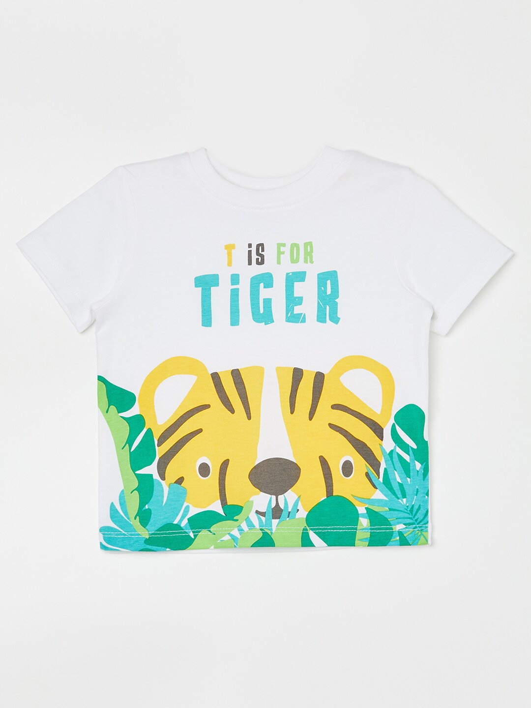 

Juniors by Lifestyle Boys Graphic Printed Pure Cotton T-Shirt, White