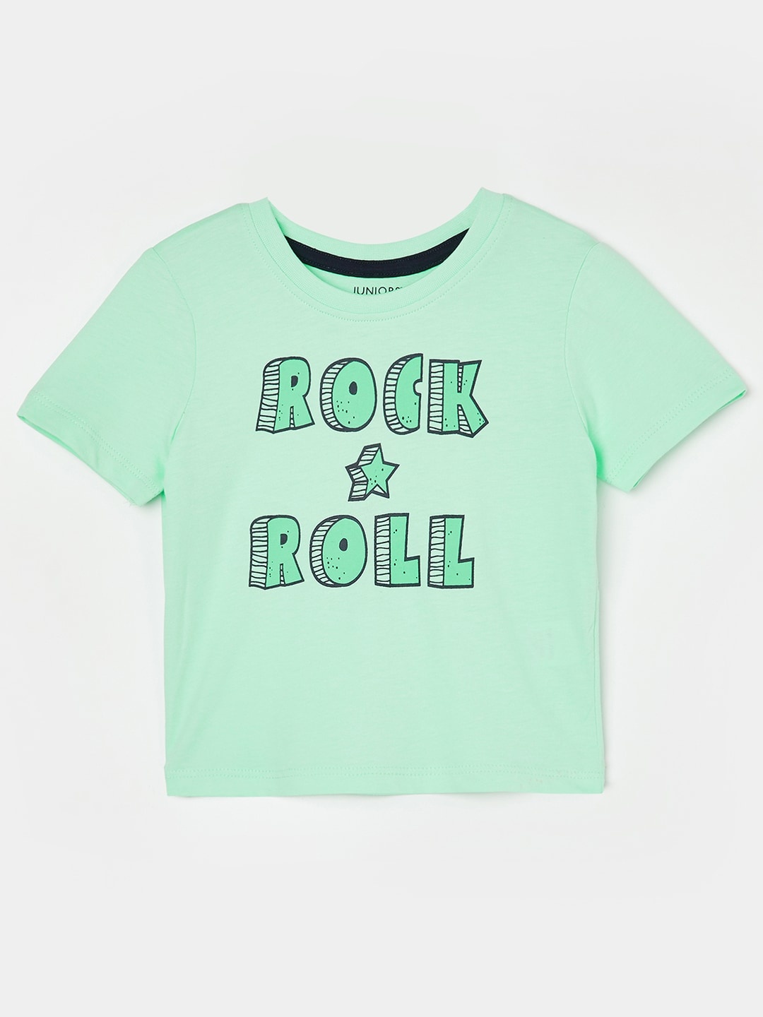 

Juniors by Lifestyle Boys Typography Printed Pure Cotton T-shirt, Green