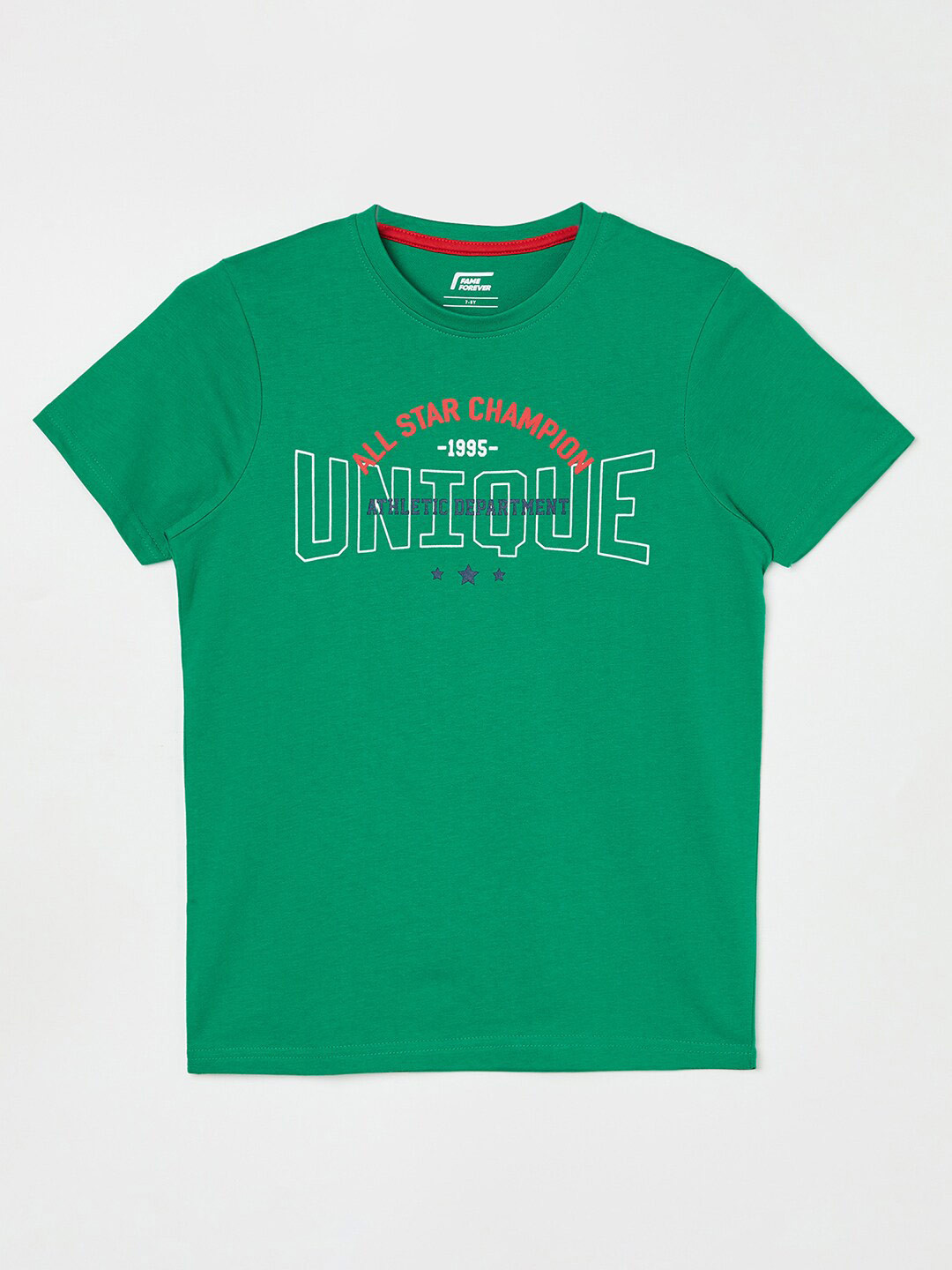 

Fame Forever by Lifestyle Boys Typography Printed Pure Cotton T-shirt, Green