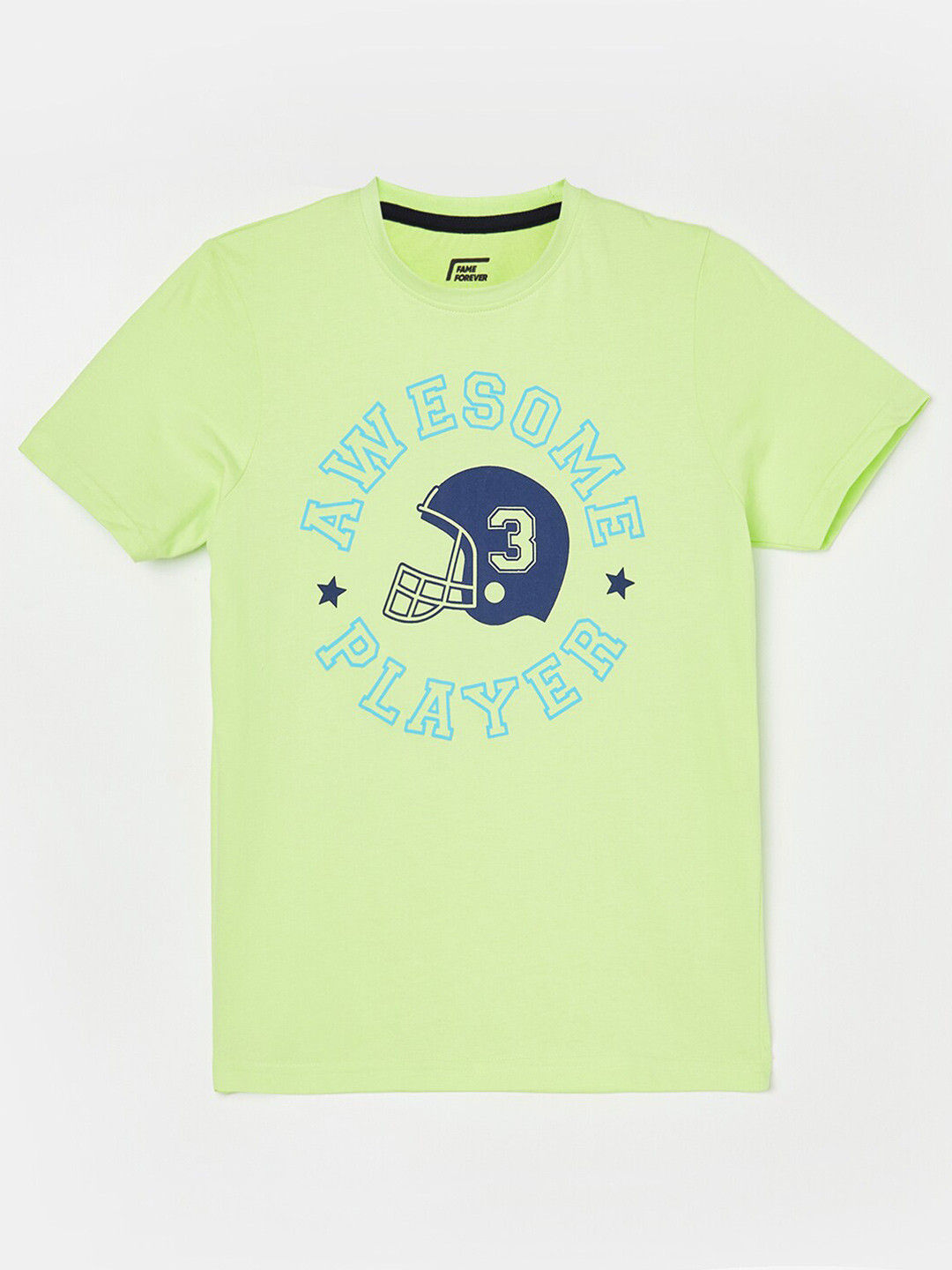 

Fame Forever by Lifestyle Boys Typography Printed Pure Cotton T-shirt, Yellow