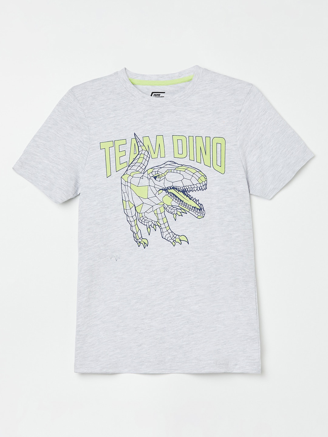 

Fame Forever by Lifestyle Boys Typography Printed Pure Cotton T-shirt, Grey