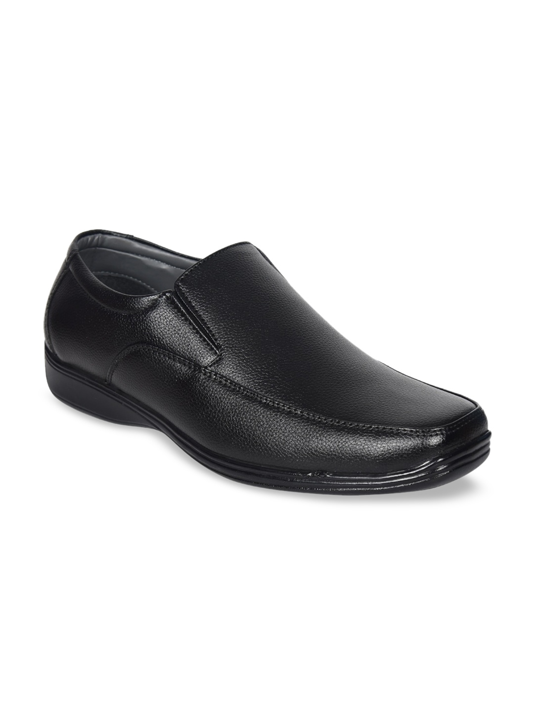 

Ajanta Men Square Toe Formal Slip-On Shoes, Black