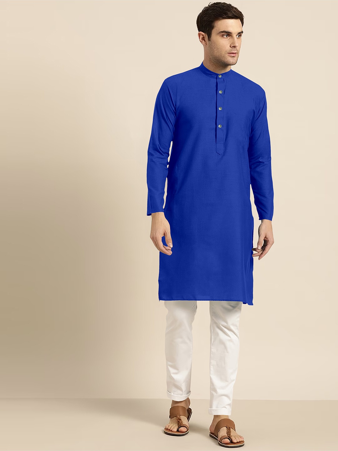 

Shiv Leela Regular Pure Cotton Kurta with Pyjamas, Blue