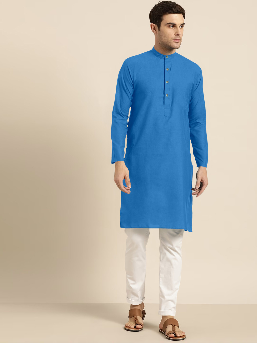 

Shiv Leela Regular Pure Cotton Kurta with Pyjamas, Blue