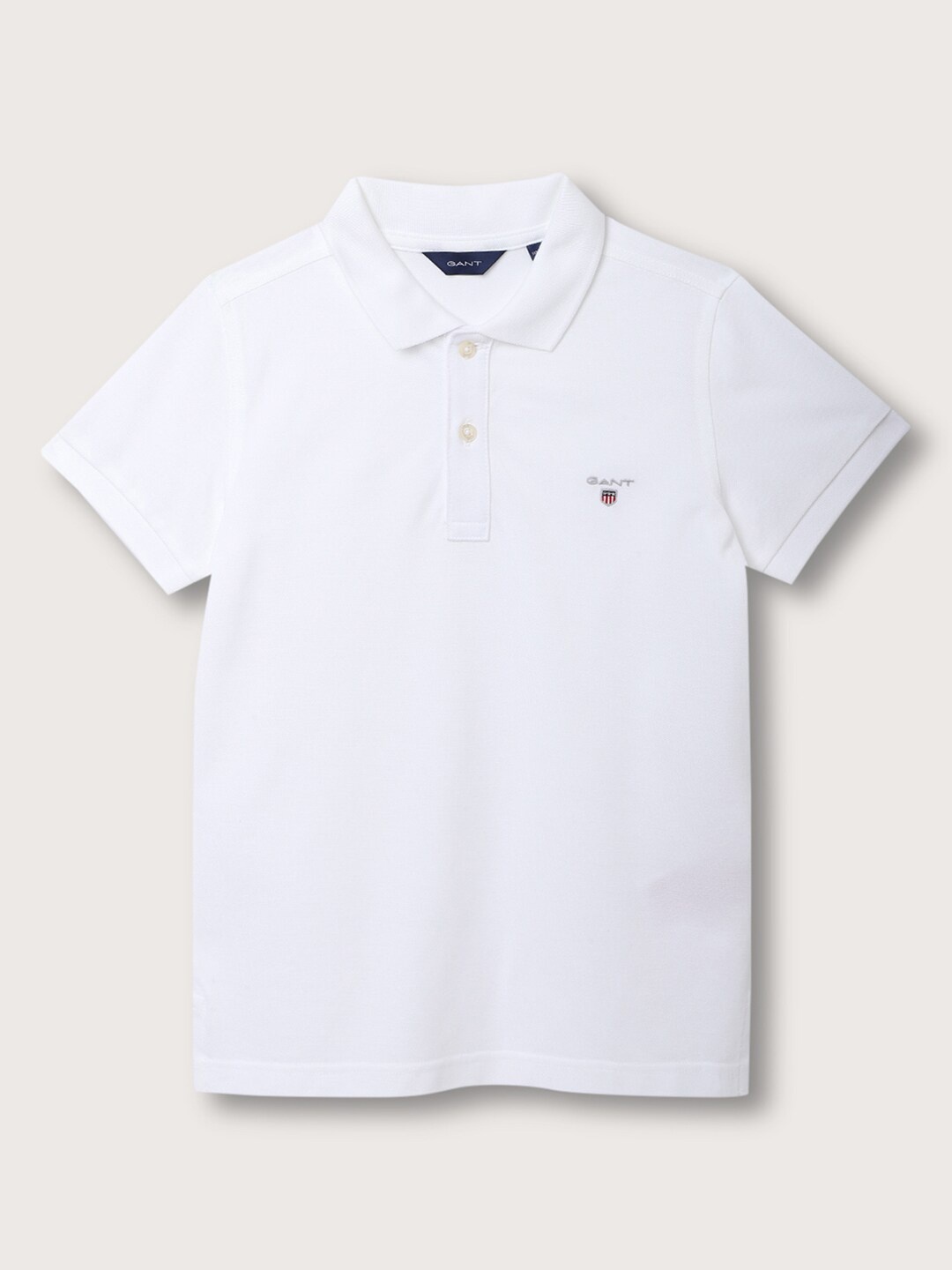 

GANT Boys Polo Collar Short Sleeves Cotton T-shirt, White