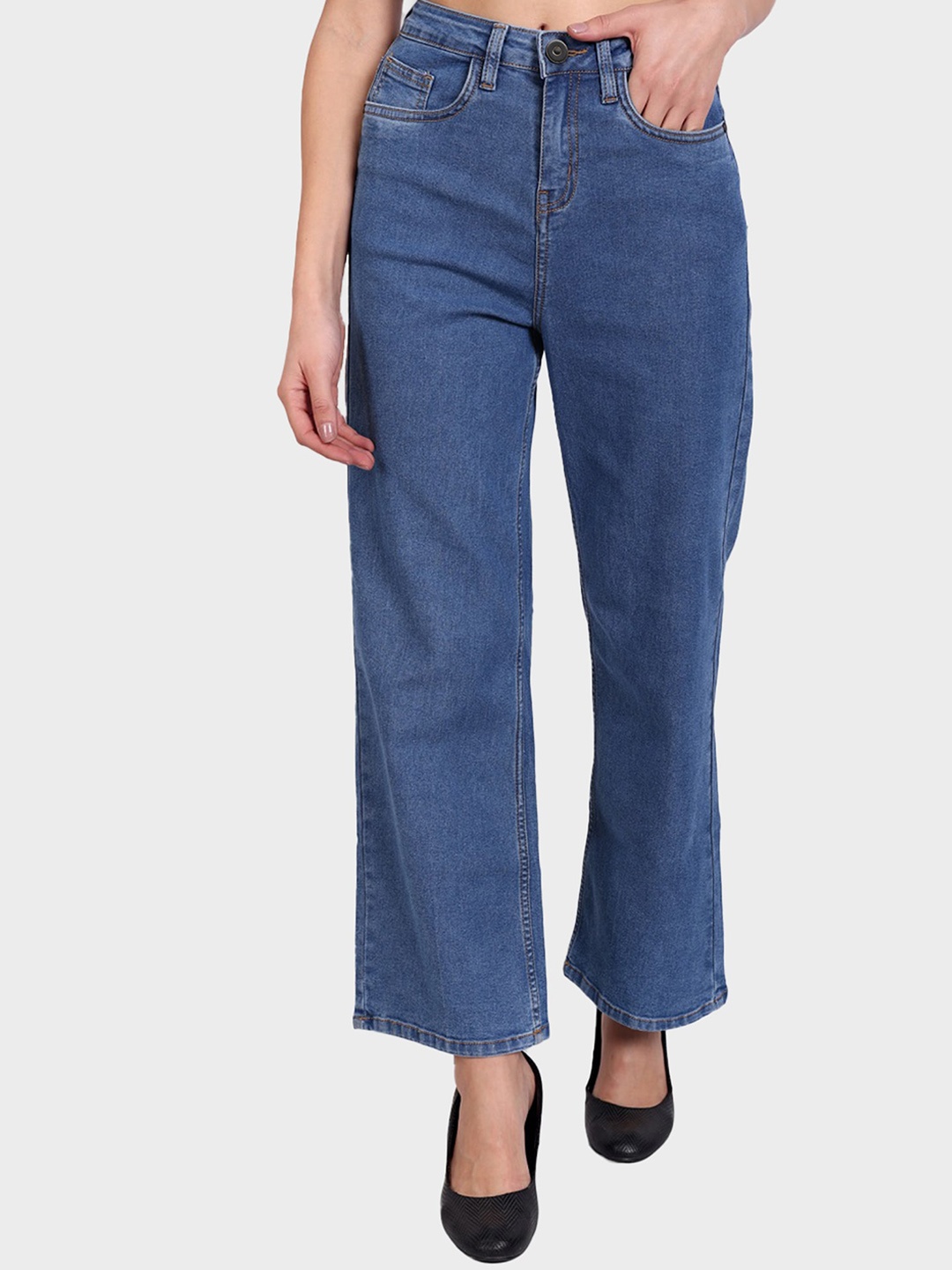 

Mast & Harbour Women Blue Mid-Rise Flared Stretchable Jeans