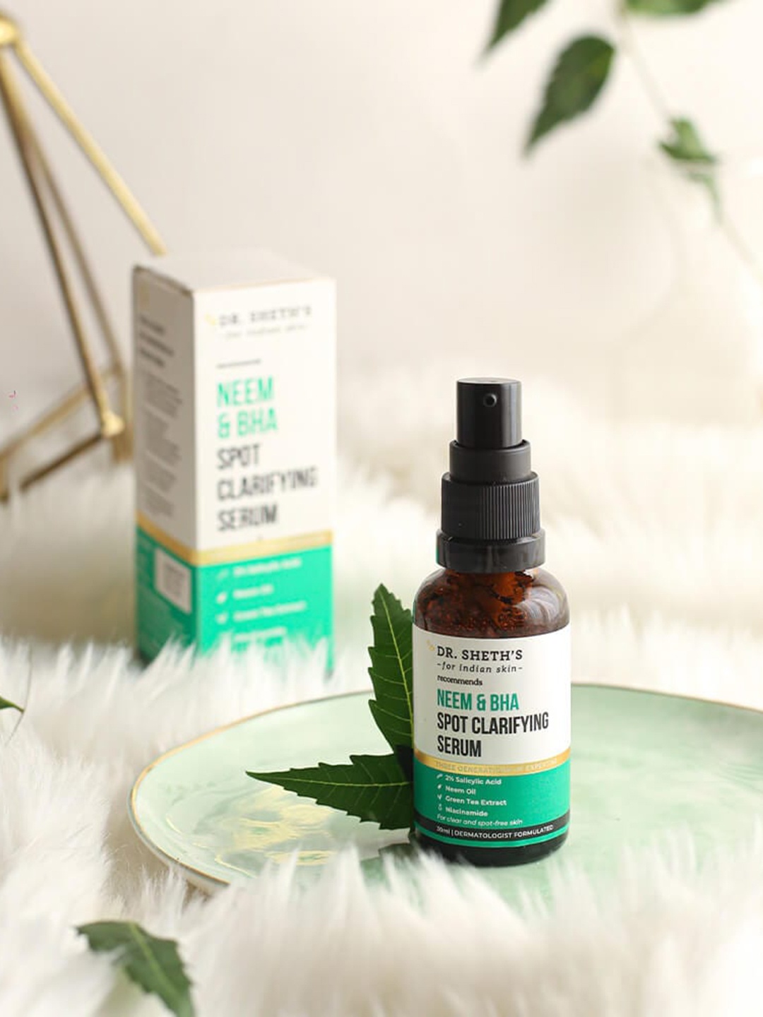 

DR. SHETHS Neem & BHA Spot Clarifying Serum with Salicylic Acid - 30 ml, White