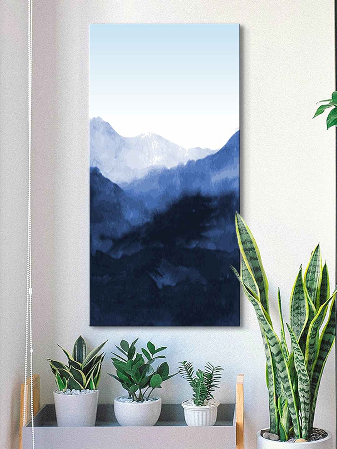 

999Store Blue Mountain Abstract Painting Canvas Wall Art