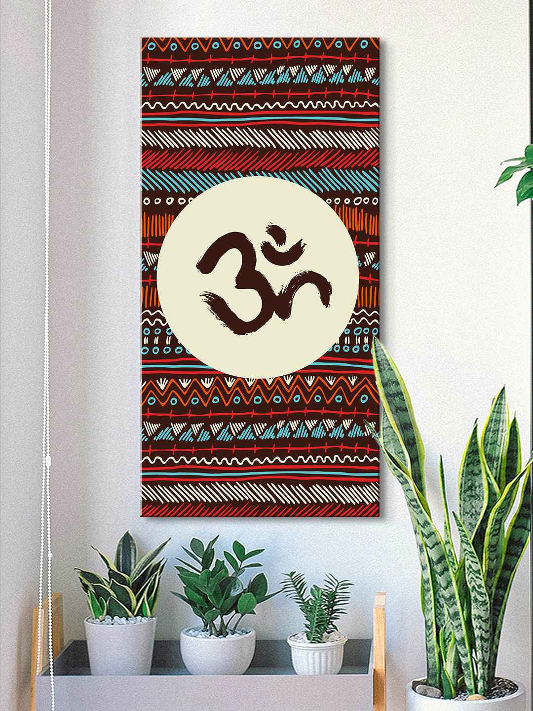 

999Store Brown Om Symbols Canvas Painting Canvas Wall Art