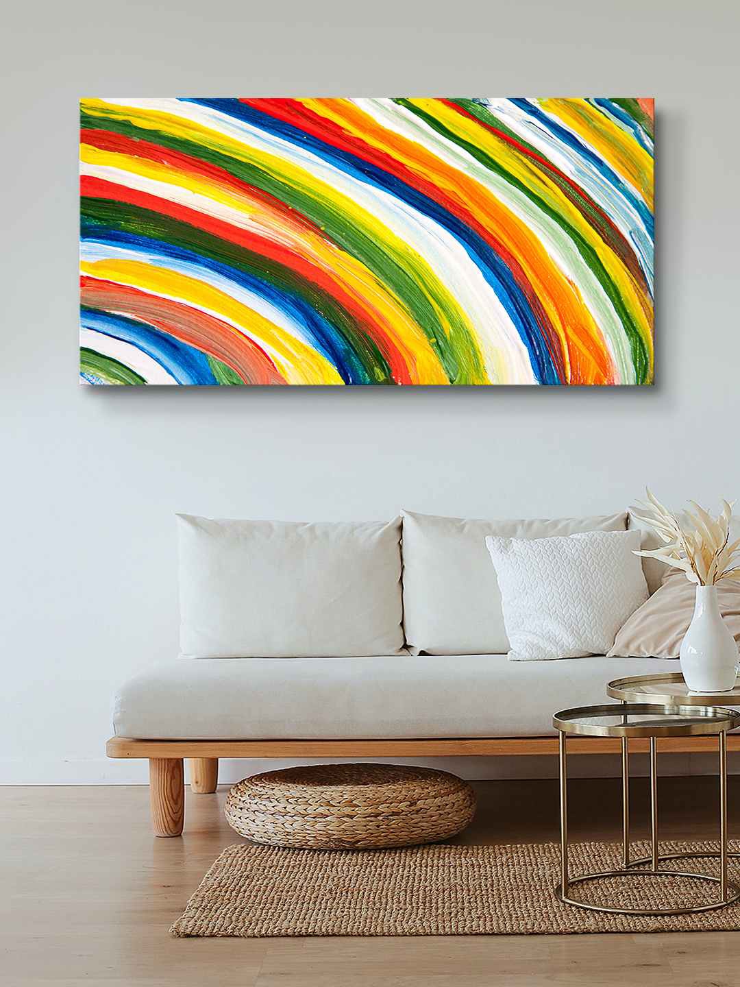 

999Store Blue & Green Abstract Painting Canvas Wall Art