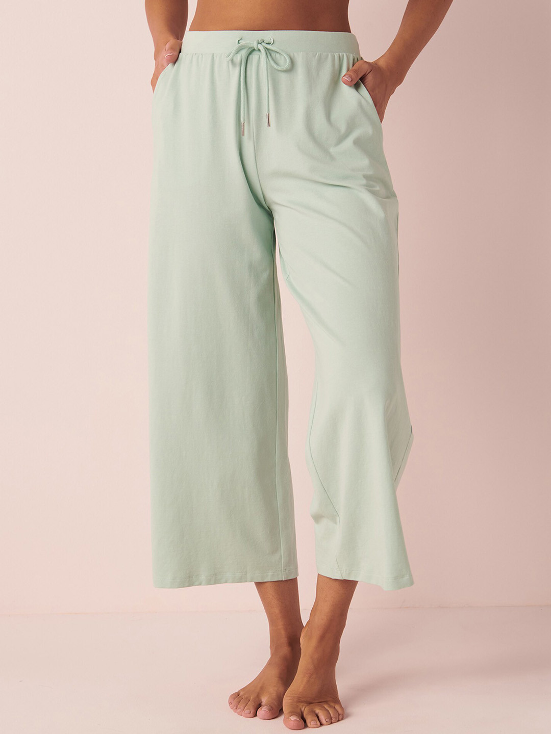 

La Vie en Rose Women High-Rise Lounge Pants, Sea green