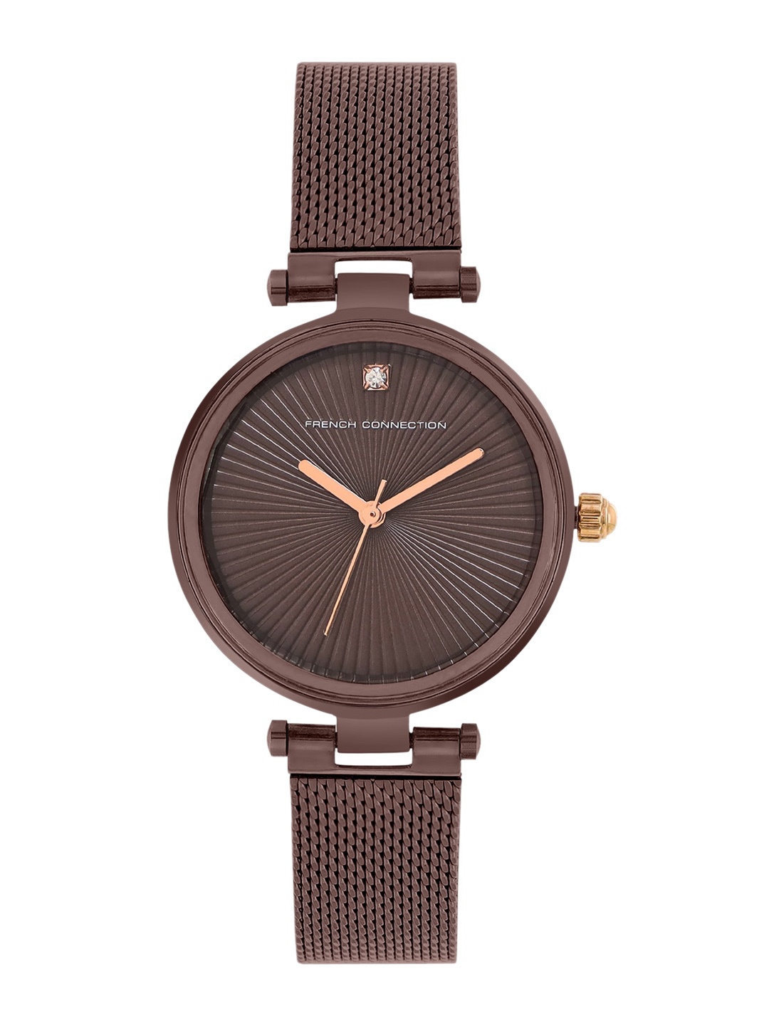 

French Connection Women Stainless Steel Bracelet Style Straps Analogue Watch FCN00070E, Brown