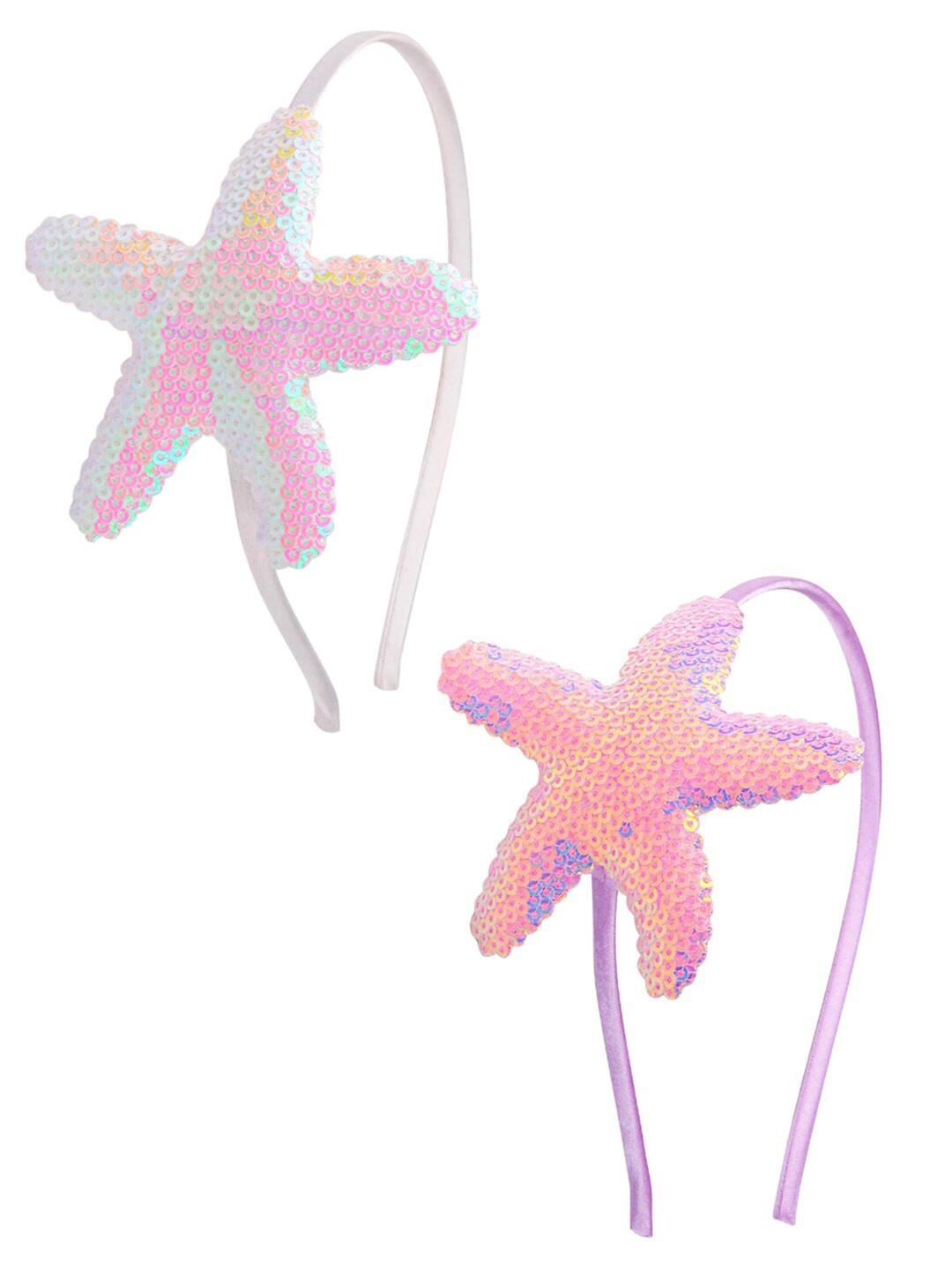 

OOMPH Girls Pink Set of 2 Embellished Hairband
