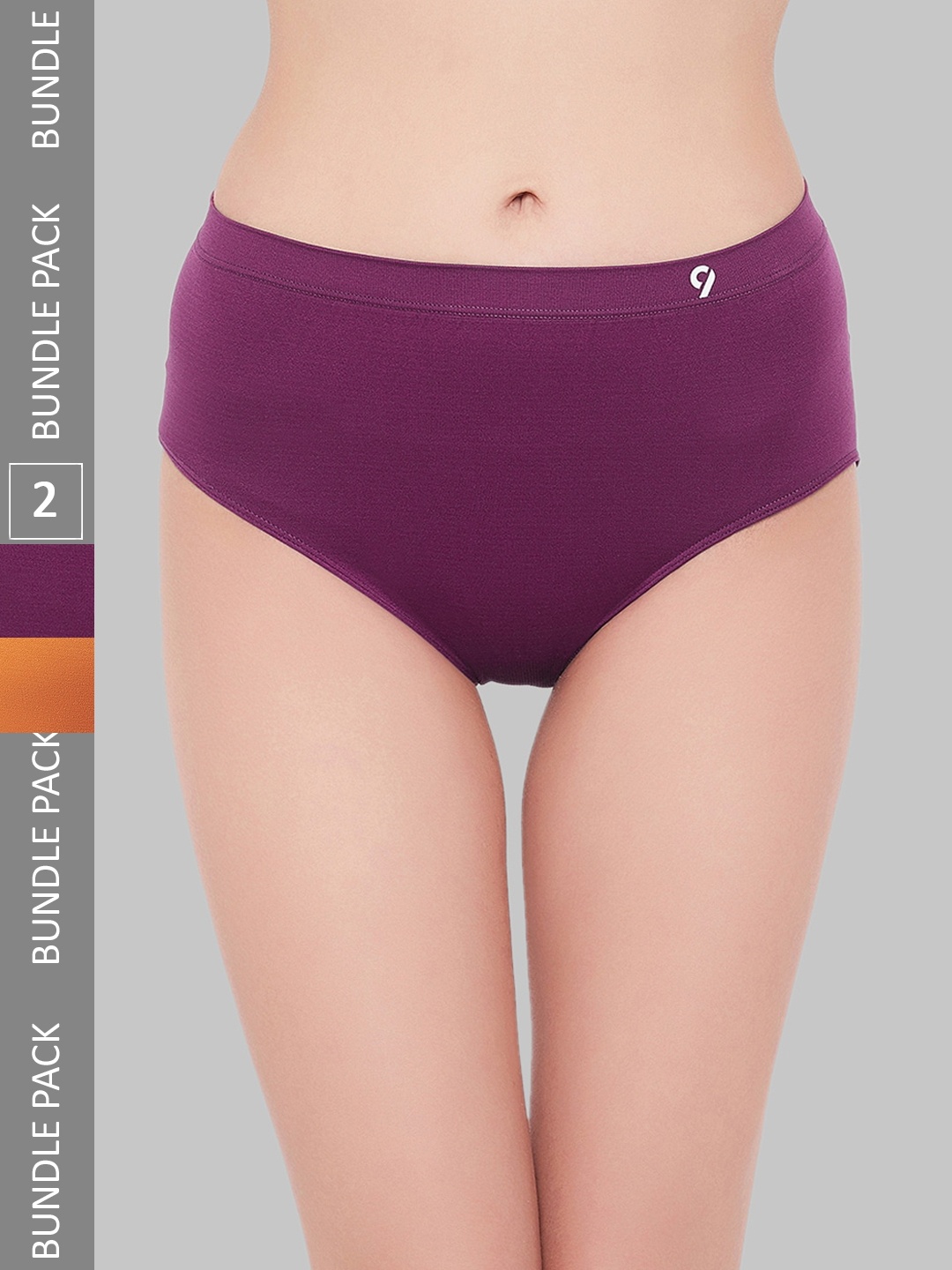 

C9 AIRWEAR Women Pack Of 2 High-Rise Anti Bacterial Hipster Briefs, Purple