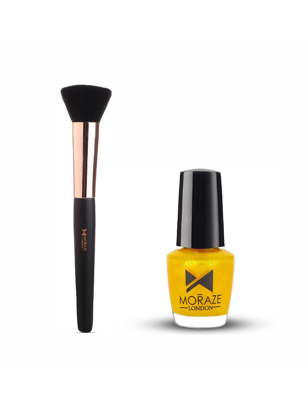 

Moraze Set of Bronzer Brush & Nail Paint 5 ml - Bratty Bratty, Yellow