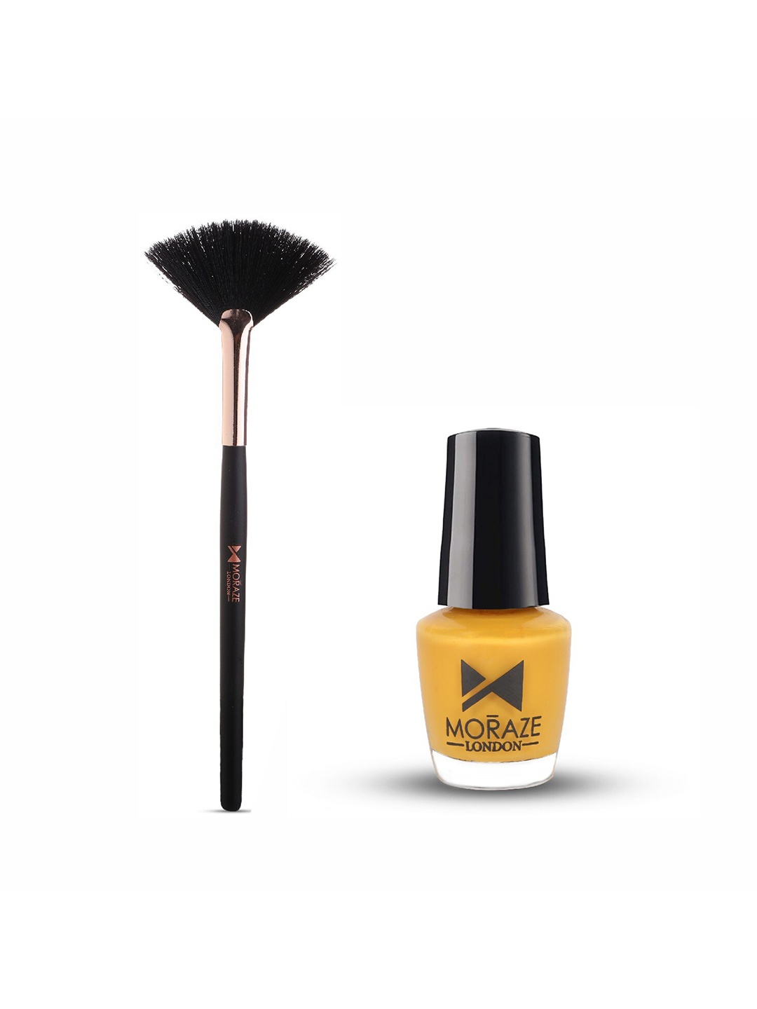 

Moraze Set of Fan Brush & Nail Paint - Sun, Yellow