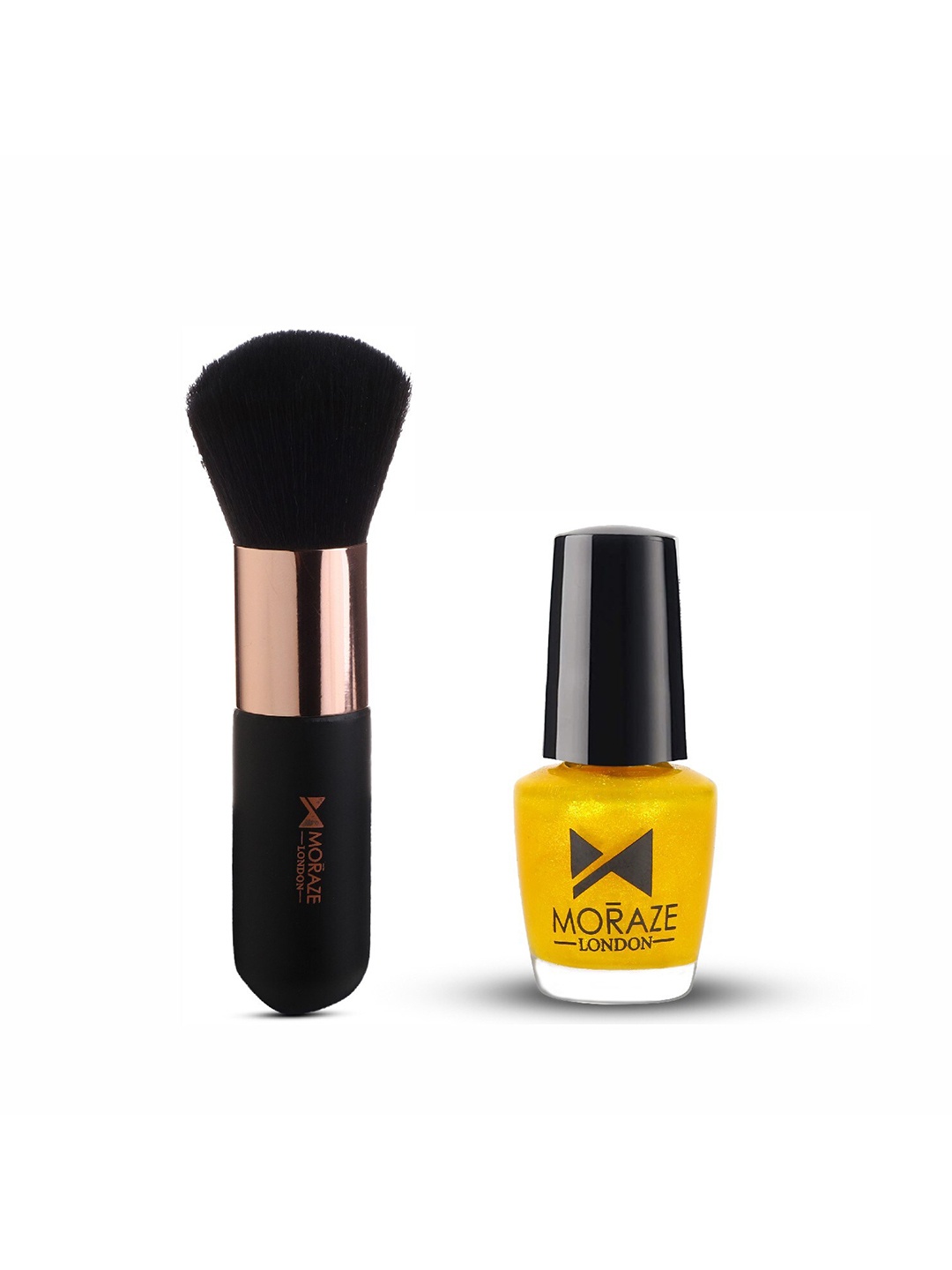 

Moraze Set of Kabuki Brush & Nail Paint - Bratty Bratty, Yellow