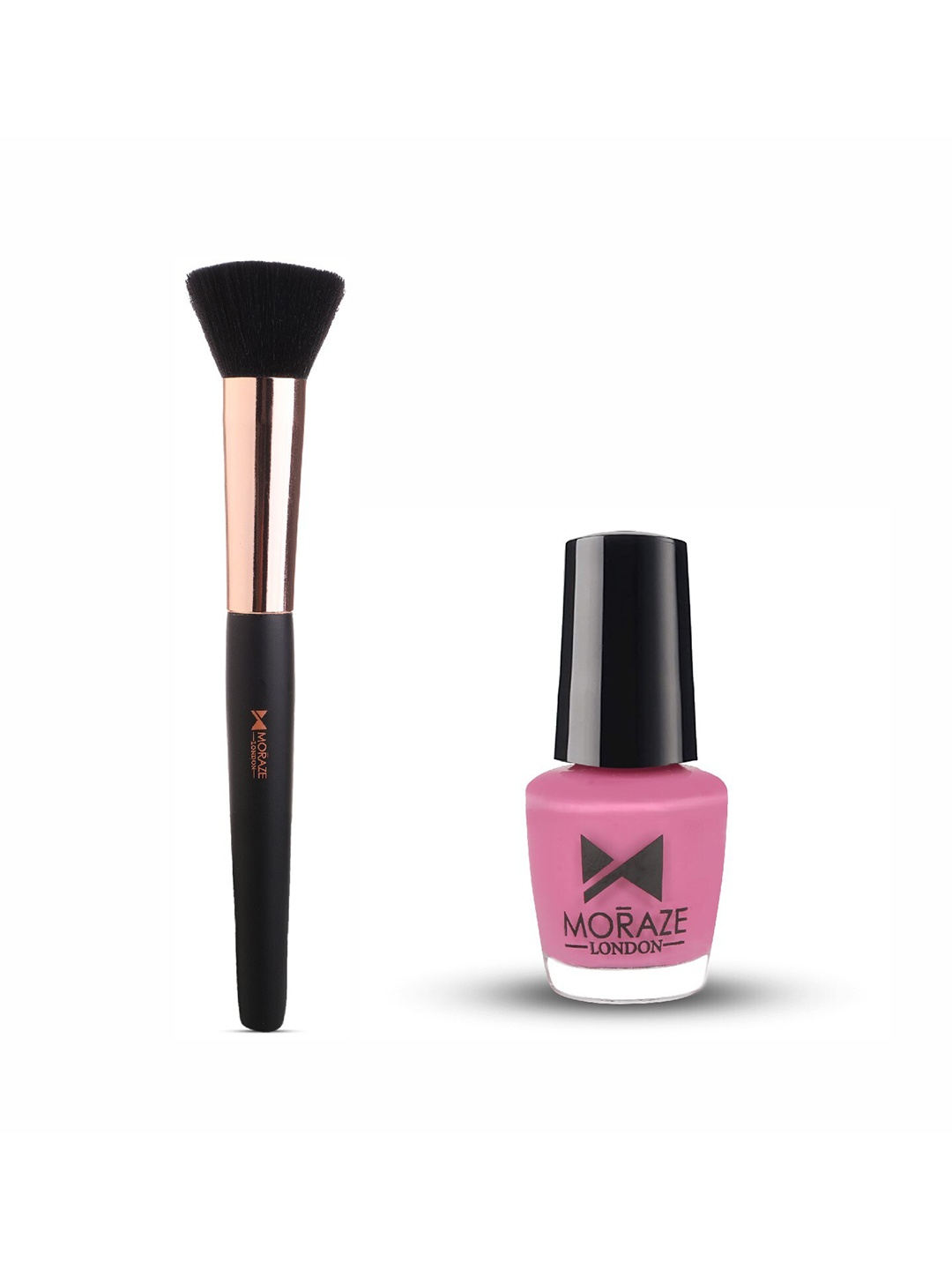 

Moraze Set of Bronzer Brush & Nail Paint - You Make Me Blush, Pink