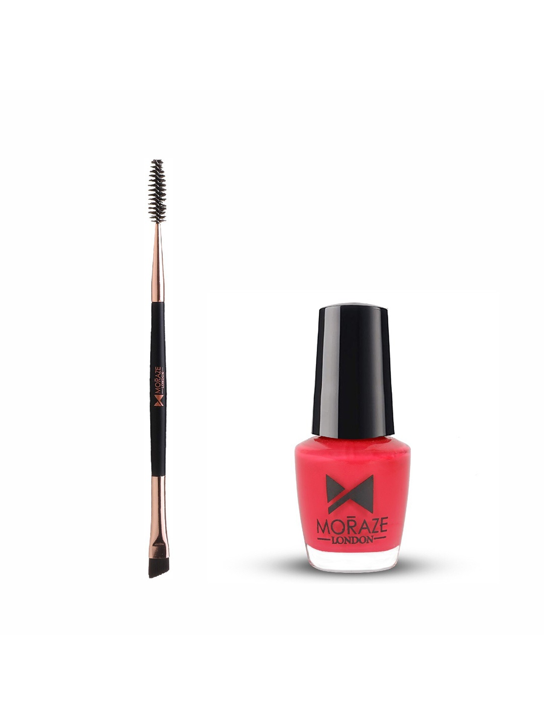 

Moraze Combo Of Nail Paint 5ml & Double Ended Brush - First Kiss, Pink