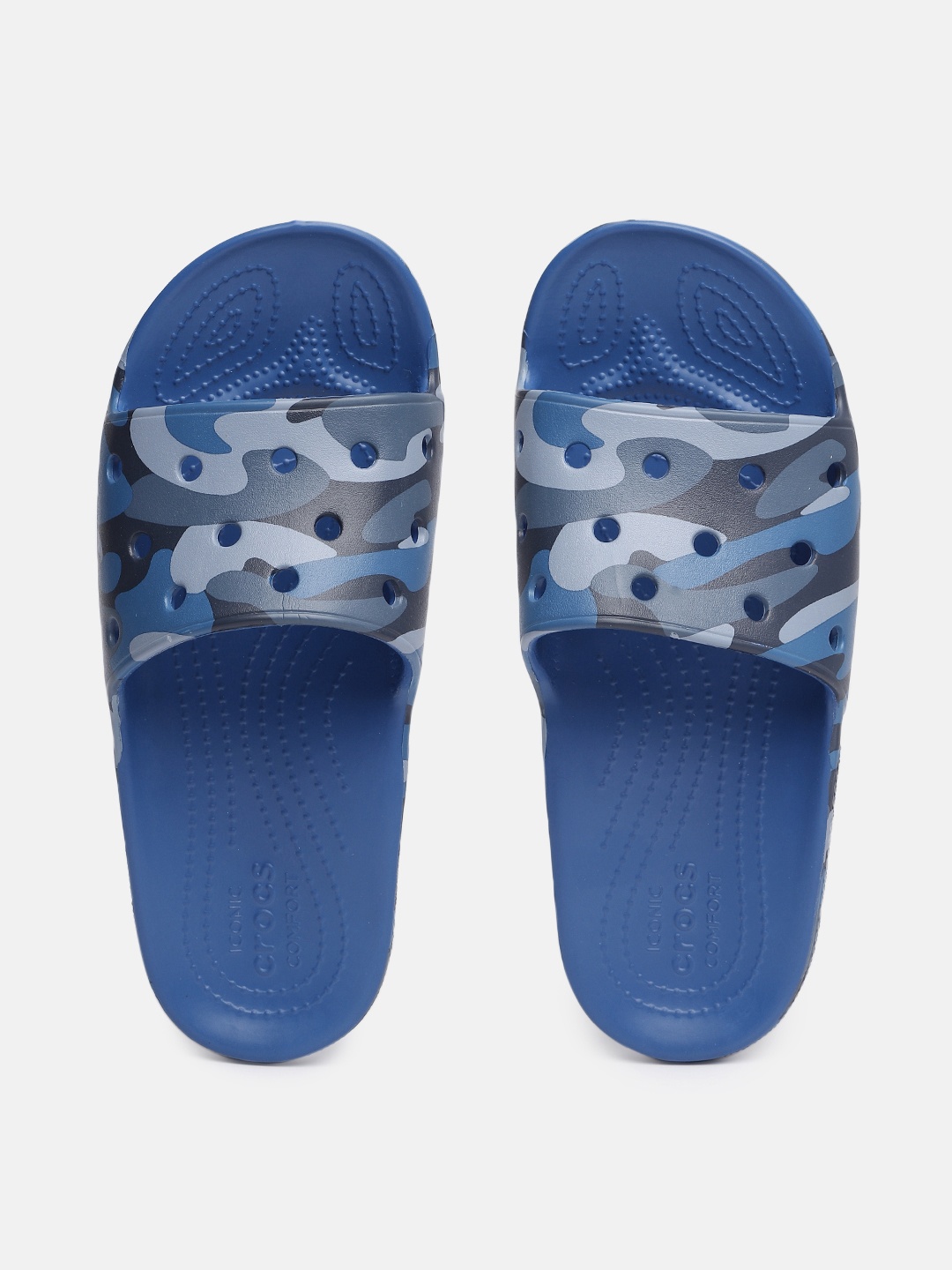 

Crocs Unisex Camouflage Printed Sliders, Blue