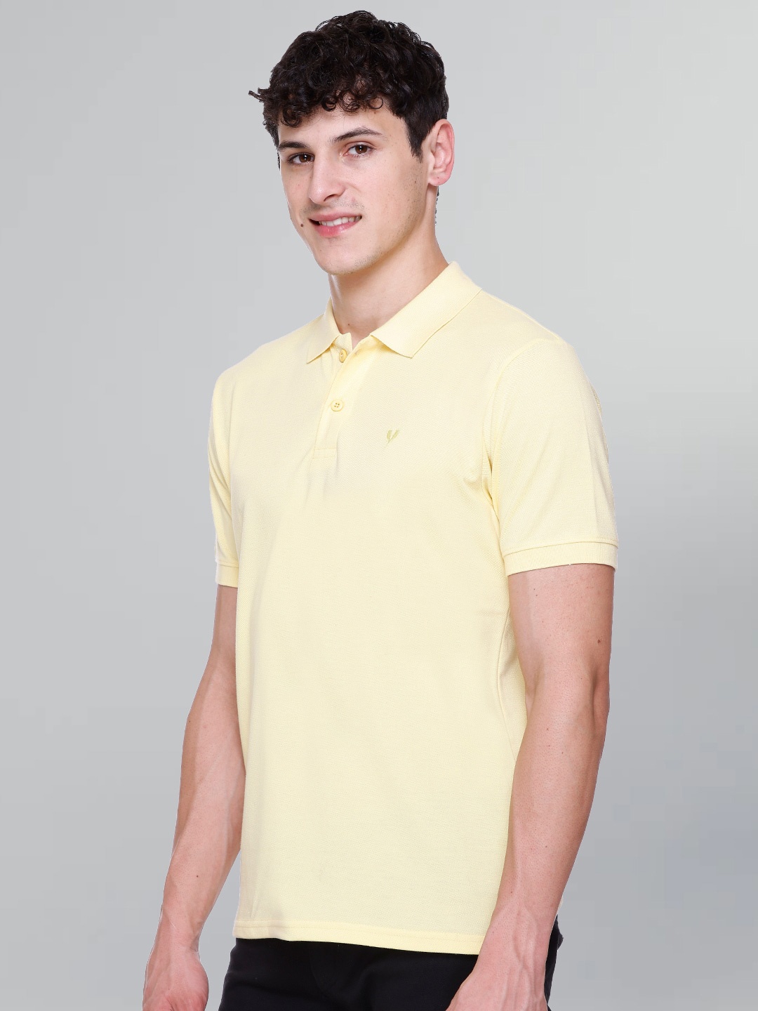 

GODFREY Polo Collar Rapid-Dry Cotton T-shirt, Yellow