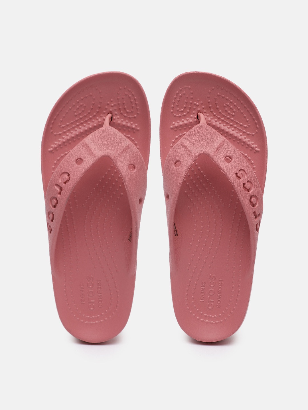 

Crocs Women Brand Logo Design Thong Flip-Flops, Pink