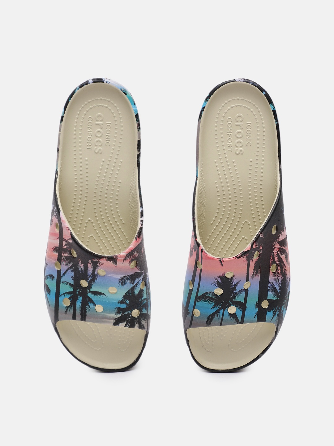 

Crocs Women Graphic Printed Sliders, Multi