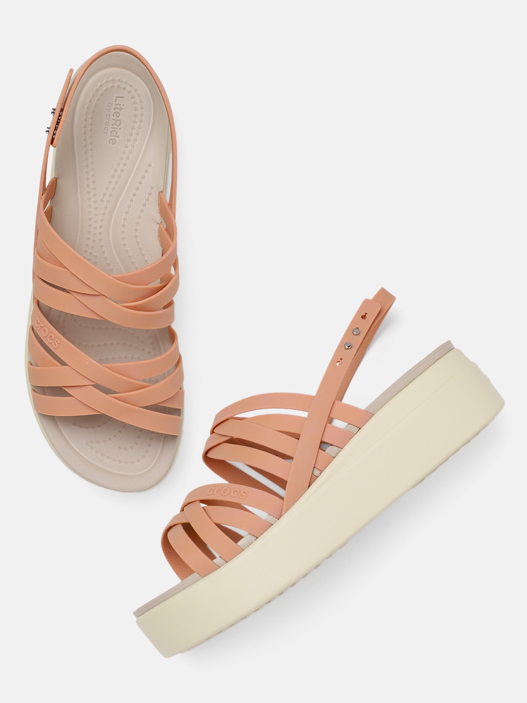 

Crocs Women Open Toe Flatforms, Pink