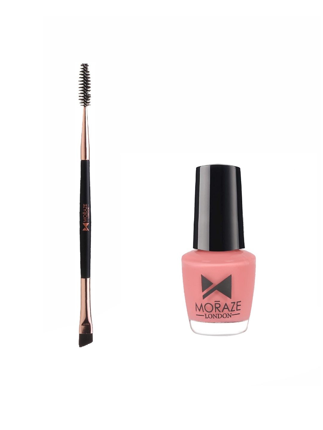 

Moraze Set of Double Ended Brush & Nail Paint 5 ml - Coral Saga, Pink