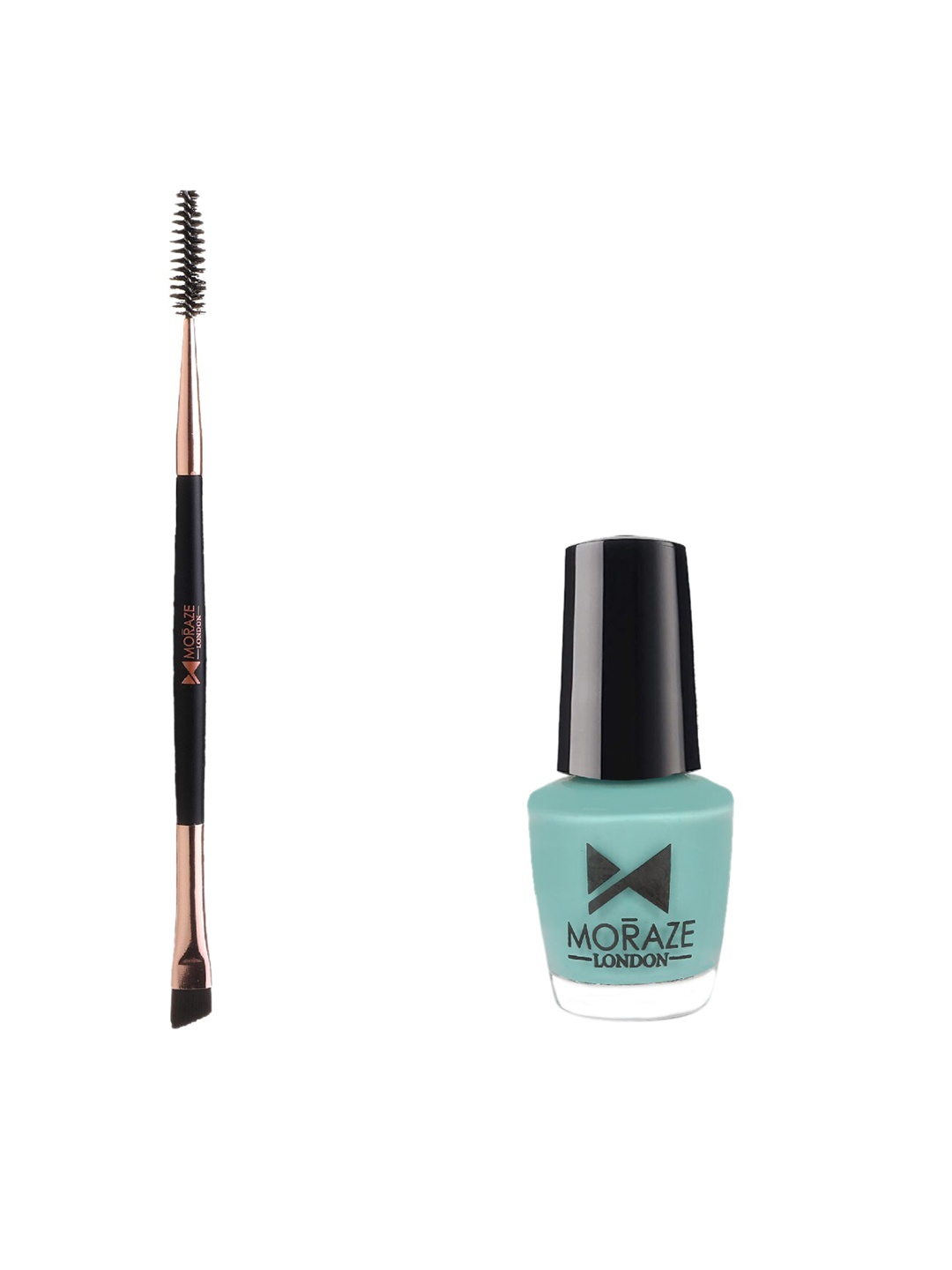 

Moraze Set of Double Ended Brush & Nail Paint - Aquamarine, Blue