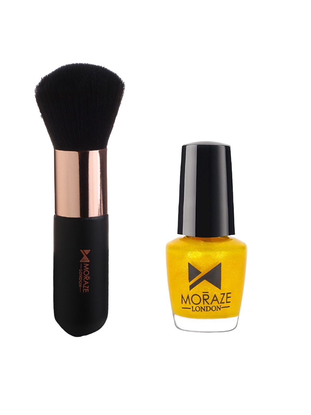 

Moraze Set of Kabuki Brush & Nail Paint - Bratty Bratty, Yellow