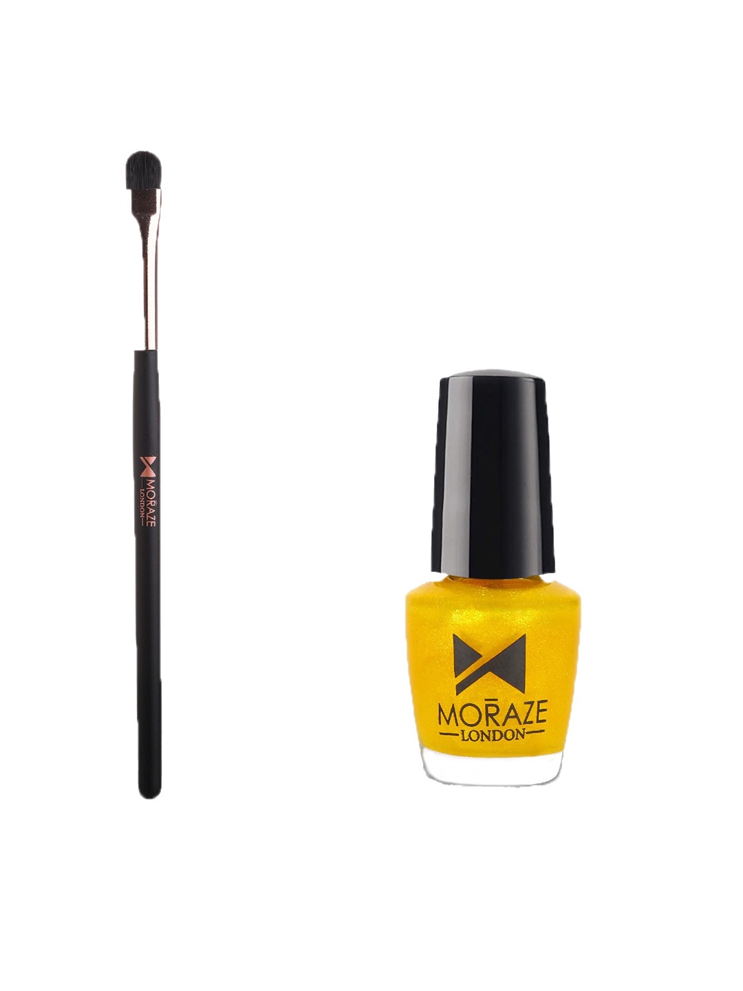 

Moraze Set of Eyeshadow Brush & Nail Paint 5 ml - Bratty Bratty, Yellow