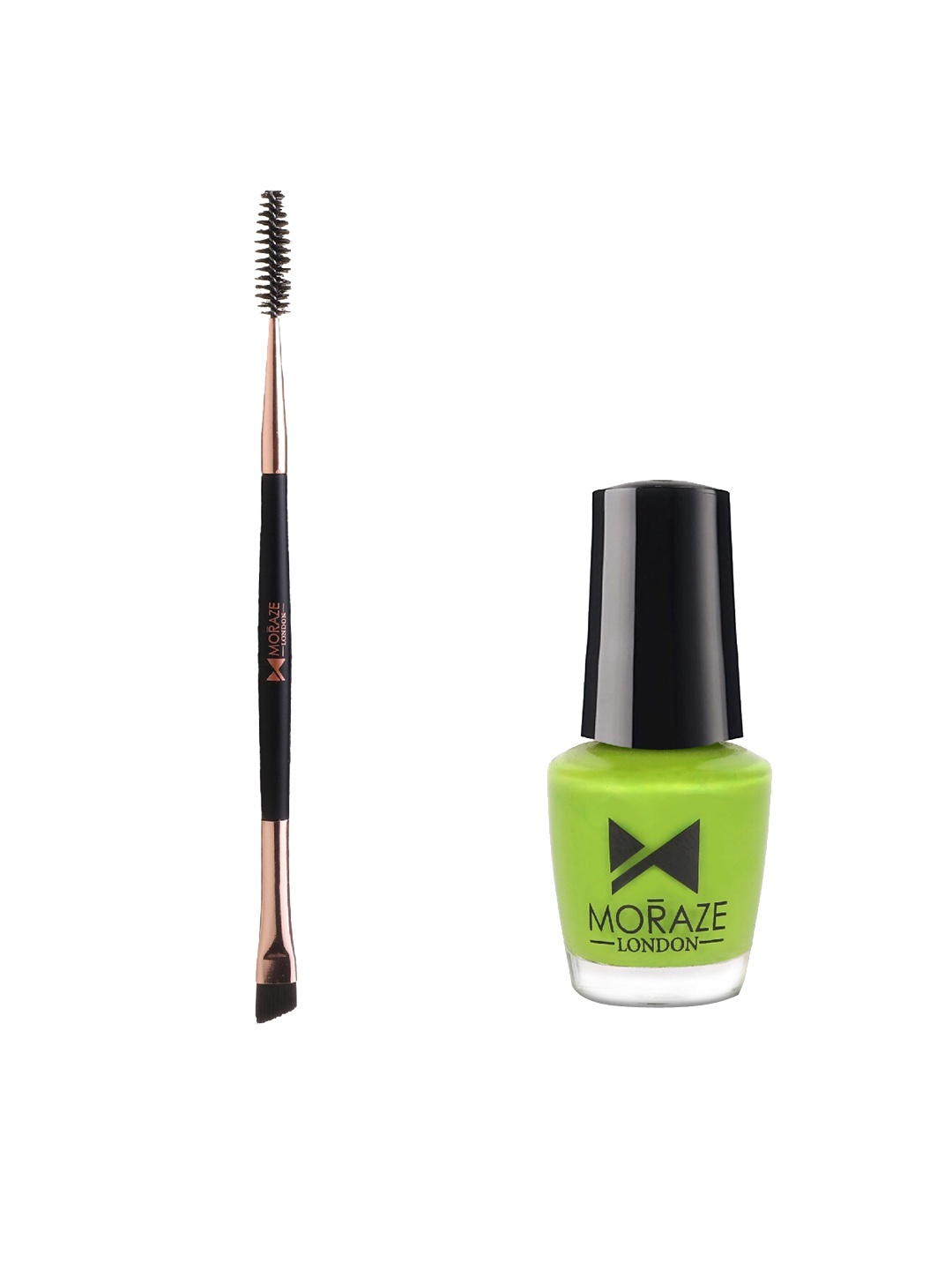 Moraze Set of Double Ended Brush & Nail Paint 5 ml - Forest Forest, Green