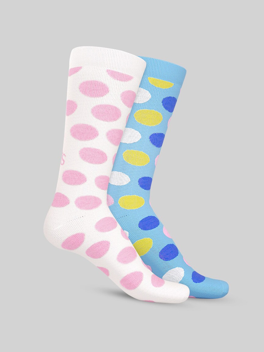 

TalkingSox Pack Of 2 Patterned Calf-Length Socks, Blue