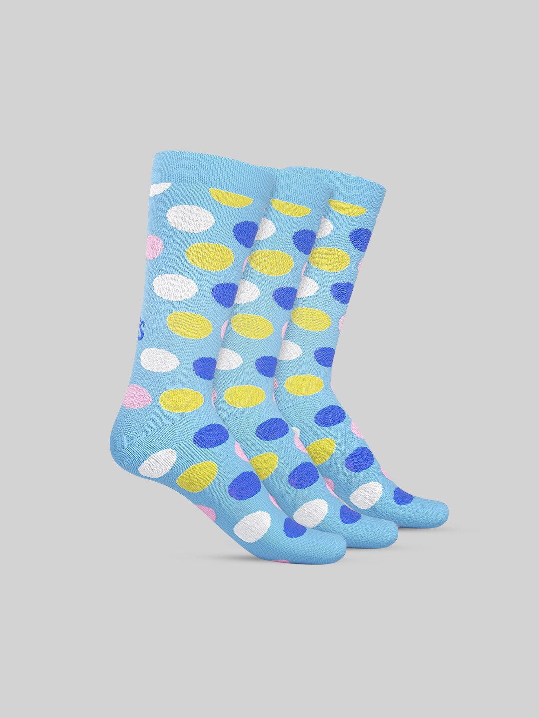 

TalkingSox Pack Of 3 Patterned Calf-Length Socks, Blue