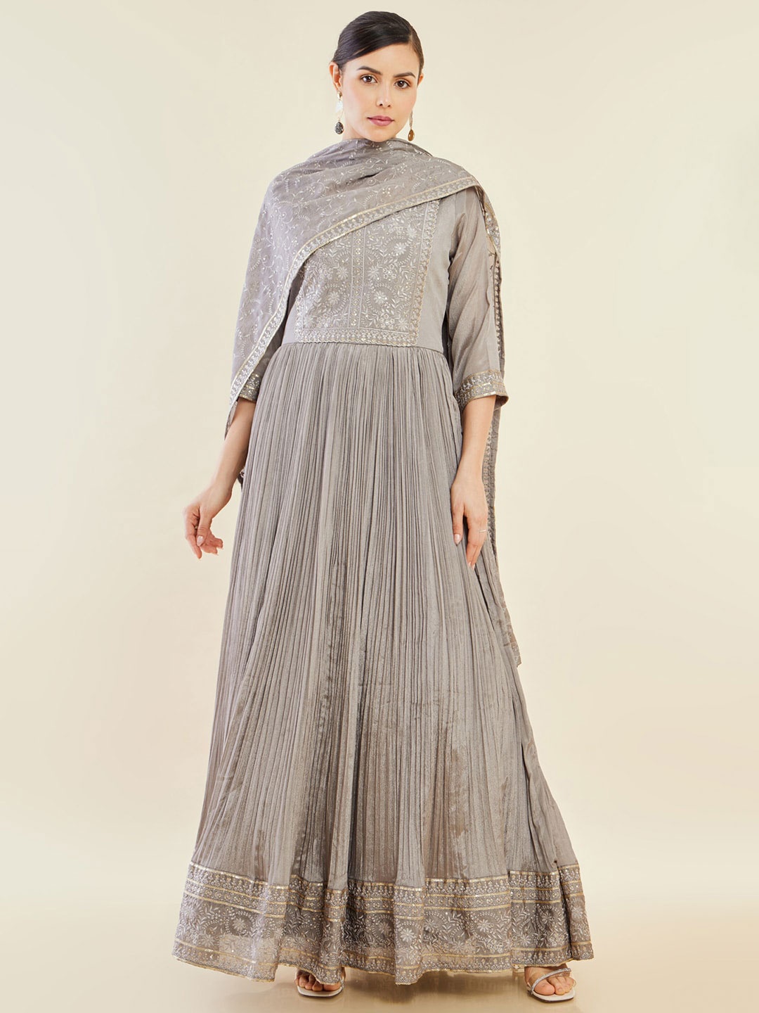 

Soch Embellished Maxi Dress, Grey