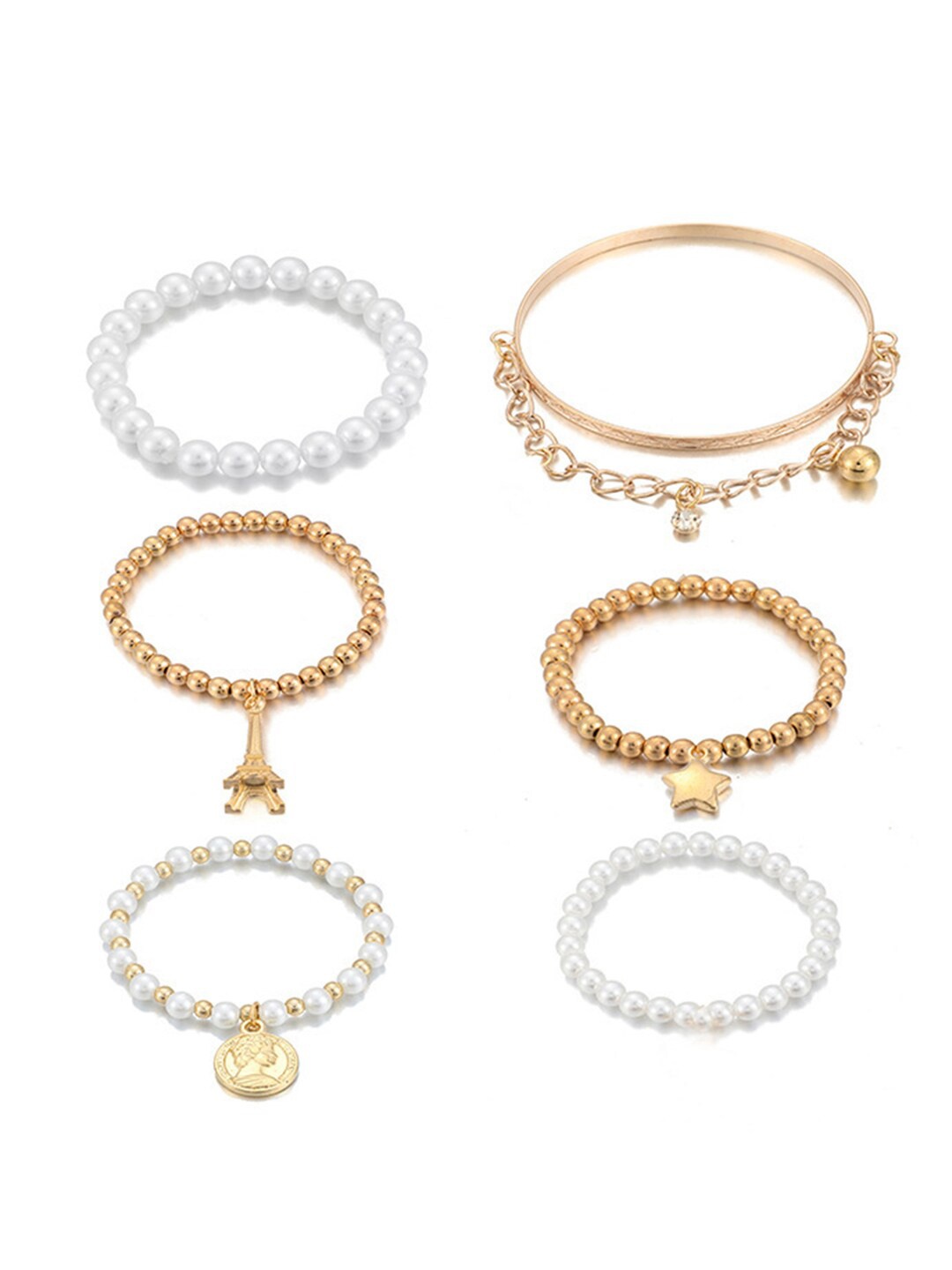 

Scintillare By Sukkhi Women Set Of 6 Gold-Plated Bracelets