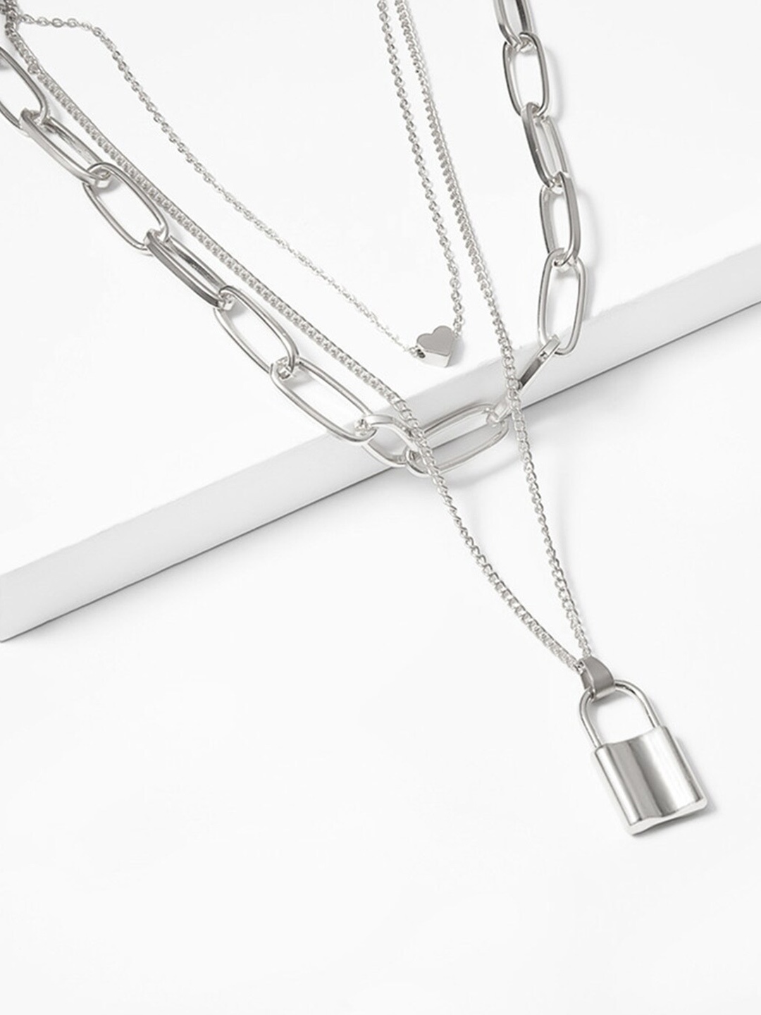 

Scintillare By Sukkhi Rhodium-Plated Layered Necklace, Silver