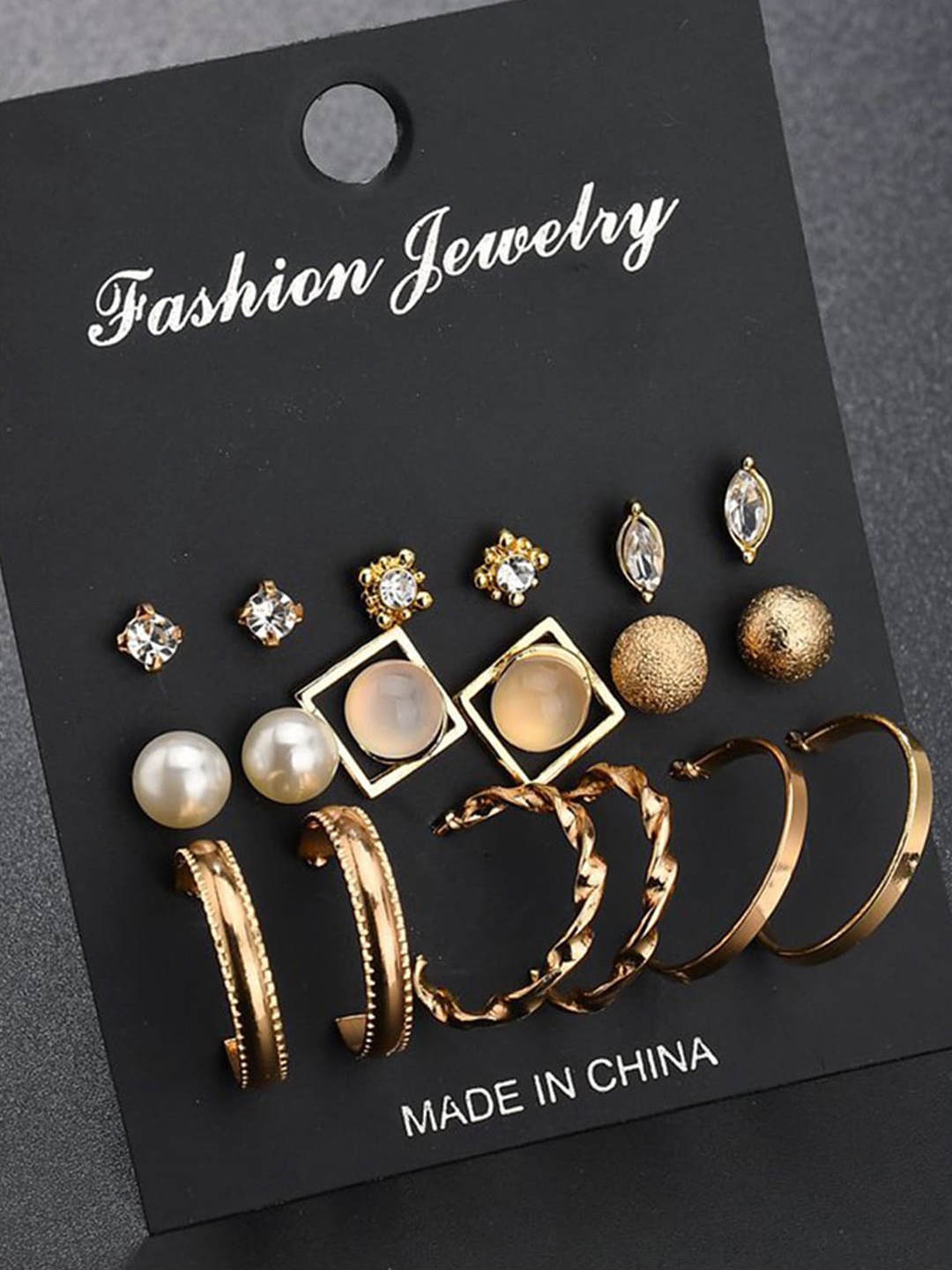 

Scintillare By Sukkhi 9Pcs Gold-Plated Earrings